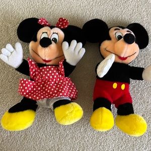 Vintage 80’s Minnie & Mickey Plush - freshly laundered- SFH